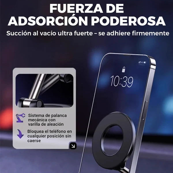 Soporte Magnético 360° con Ventosa – Fijación Súper Segura para Móvil