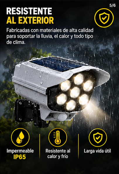 Kit Doble de Lámparas Solares CAMARACLIC® – Iluminación Inteligente con Sensor de Movimiento y Control Remoto