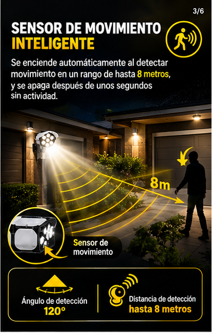Kit Doble de Lámparas Solares CAMARACLIC® – Iluminación Inteligente con Sensor de Movimiento y Control Remoto