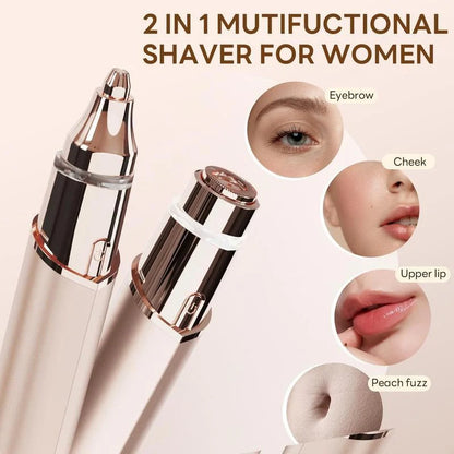 💗¡Oferta especial de último día! Dispositivo✨ 2 en 1 para depilación facial y de cejas para mujeres